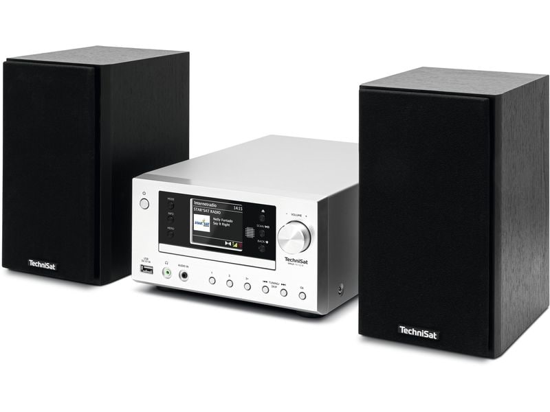 Technisat Micro-HiFi Anlage Viola 710 CD IR Schwarz/Silber Kompakte Hi-Fi-Anlage mit DAB  und UKW