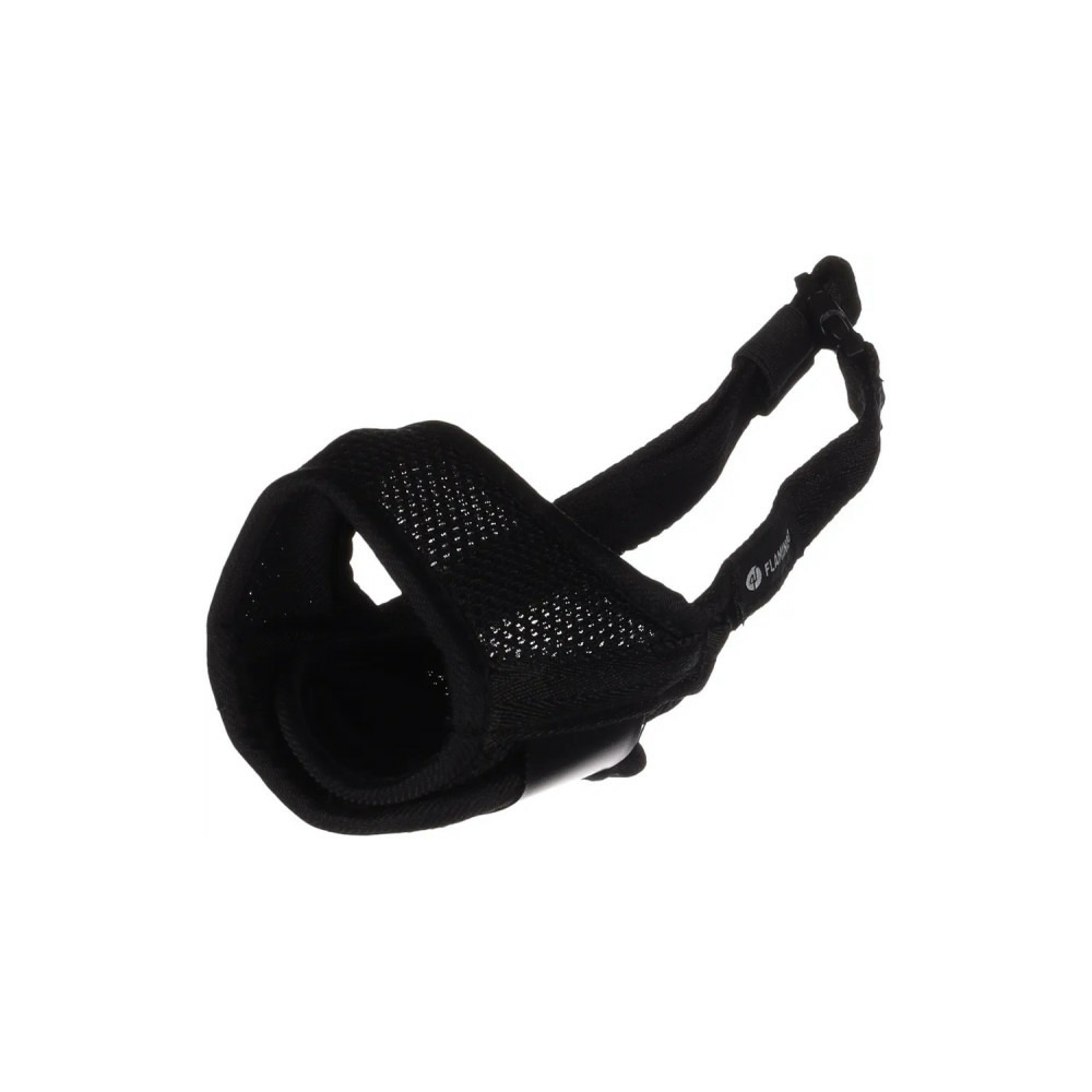 Muselière noir en nylon doux taille m pour chien