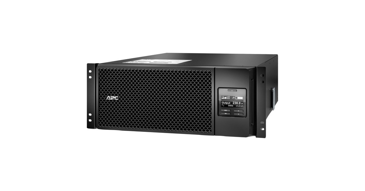 APCSmart-UPS On-Line 6000VA noodstroomvoeding ups  (Zwart, 6x C13, 4x C19, hardwire 1 fase uitgang, rackmountable, Embedded NMC)