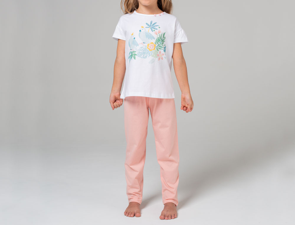 Pyjama enfant fille-Jardin exotique