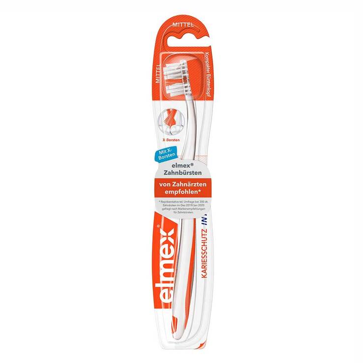 Elmex Interx medium Kurzkopf Zahnbürste, 1 St