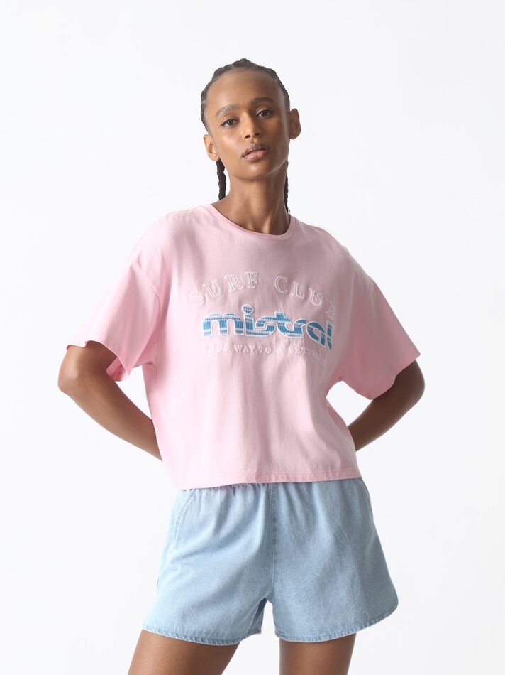 Camiseta bordada Mistral x Lefties - Rosa Lavado