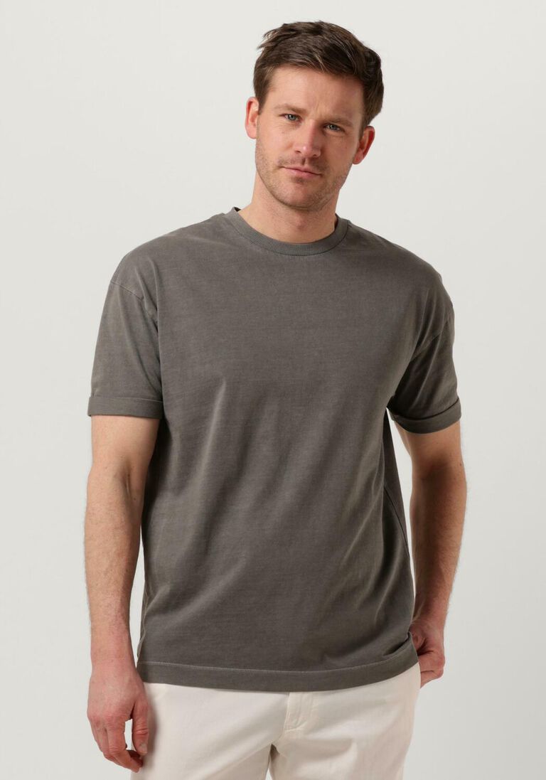 DRYKORN donkergrijze drykorn t-shirt thilo 520157
