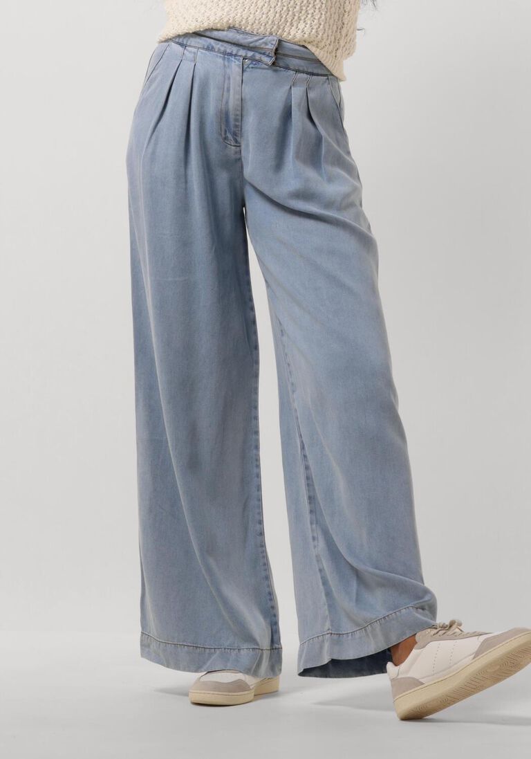 AAIKO donkerblauwe aaiko wijde broek frederique tencel ten 520