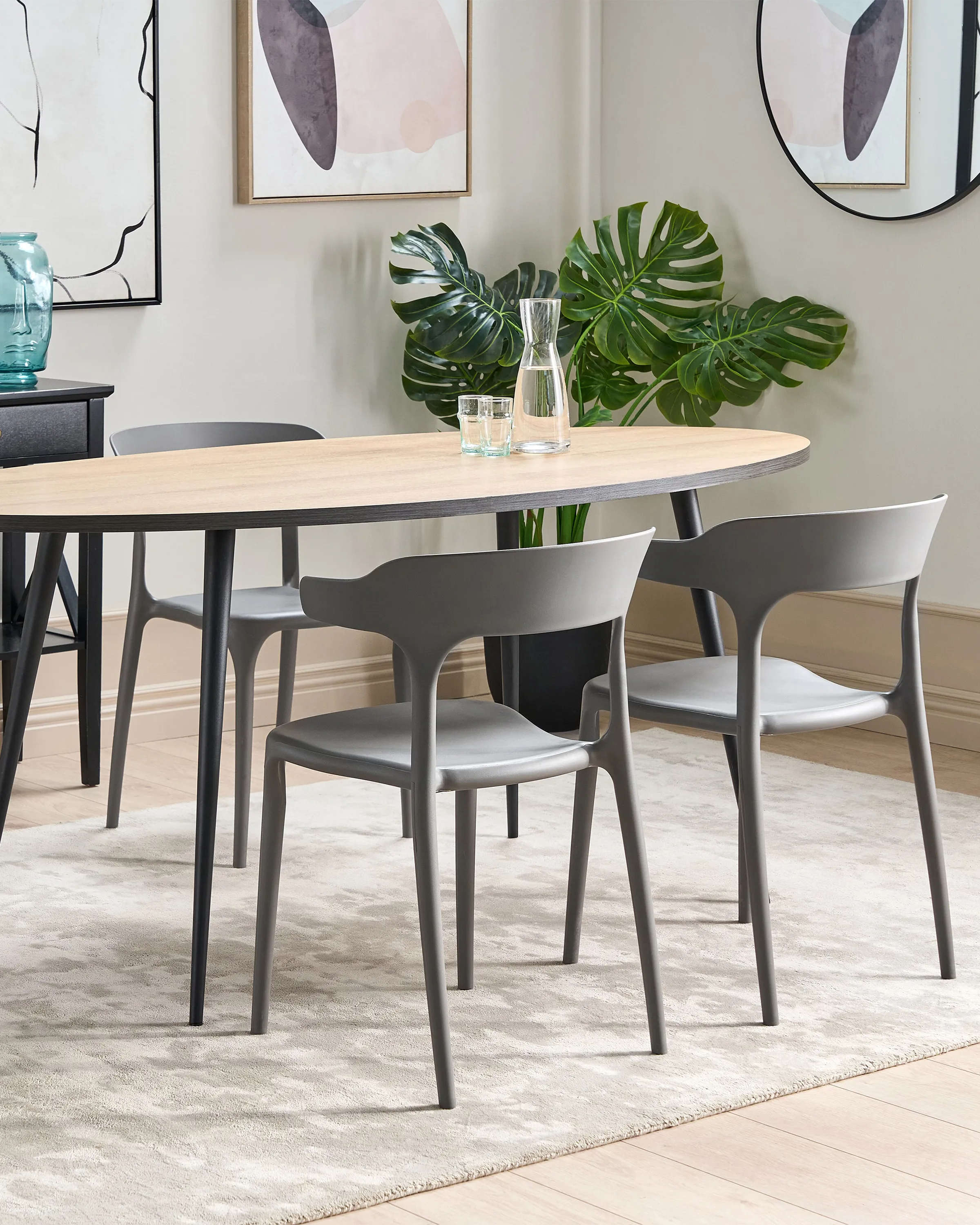 Set van 4 tuinstoelen GUBBIO Grijs