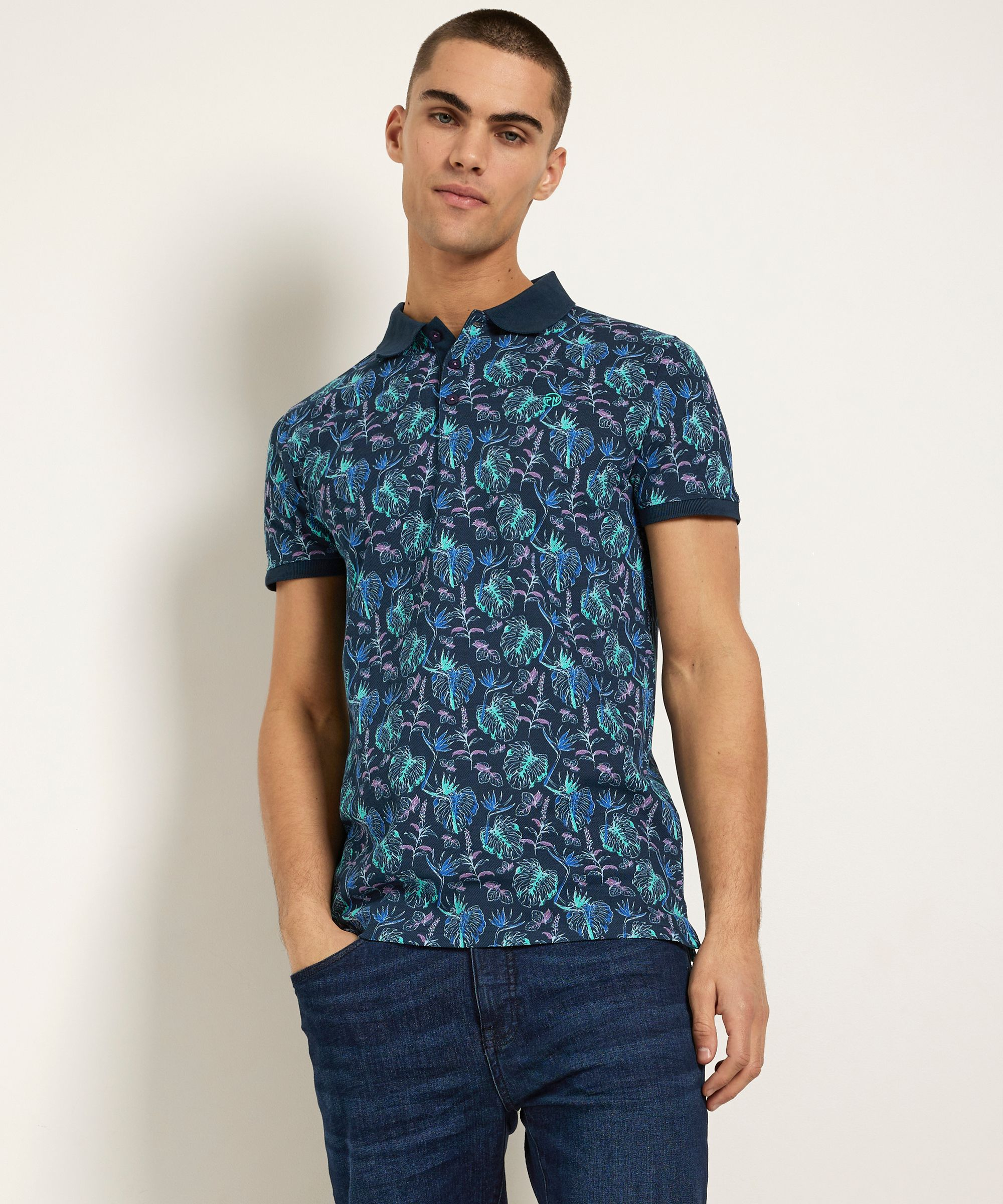 polo met bladerprint