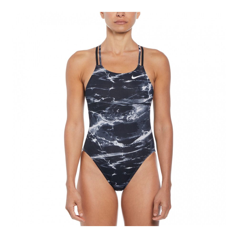 Nike Swim SMOKE SPIDERBACK - Maillot de bain 1 pièce Femme black