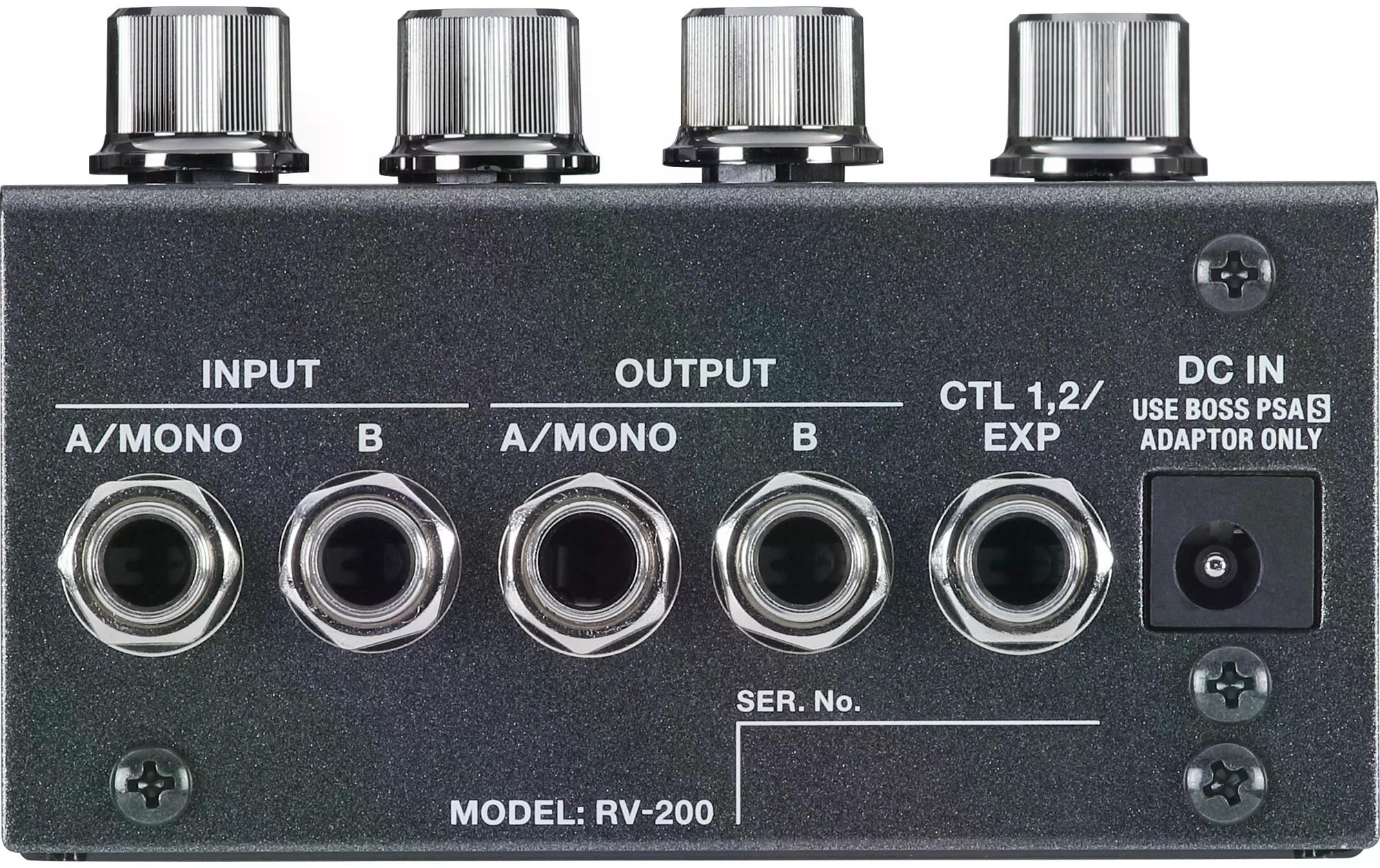 Effektgerät RV-200<br>12 inspirierende Reverb-Effekte und ausdrucksstarke Performance-Tools in einem vielseitigen Pedal