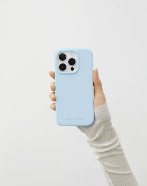 iPhone 15 Pro MagSafe Silikon Hülle Case Recycled (IDSICMS-I2361P-501) - Hellblau