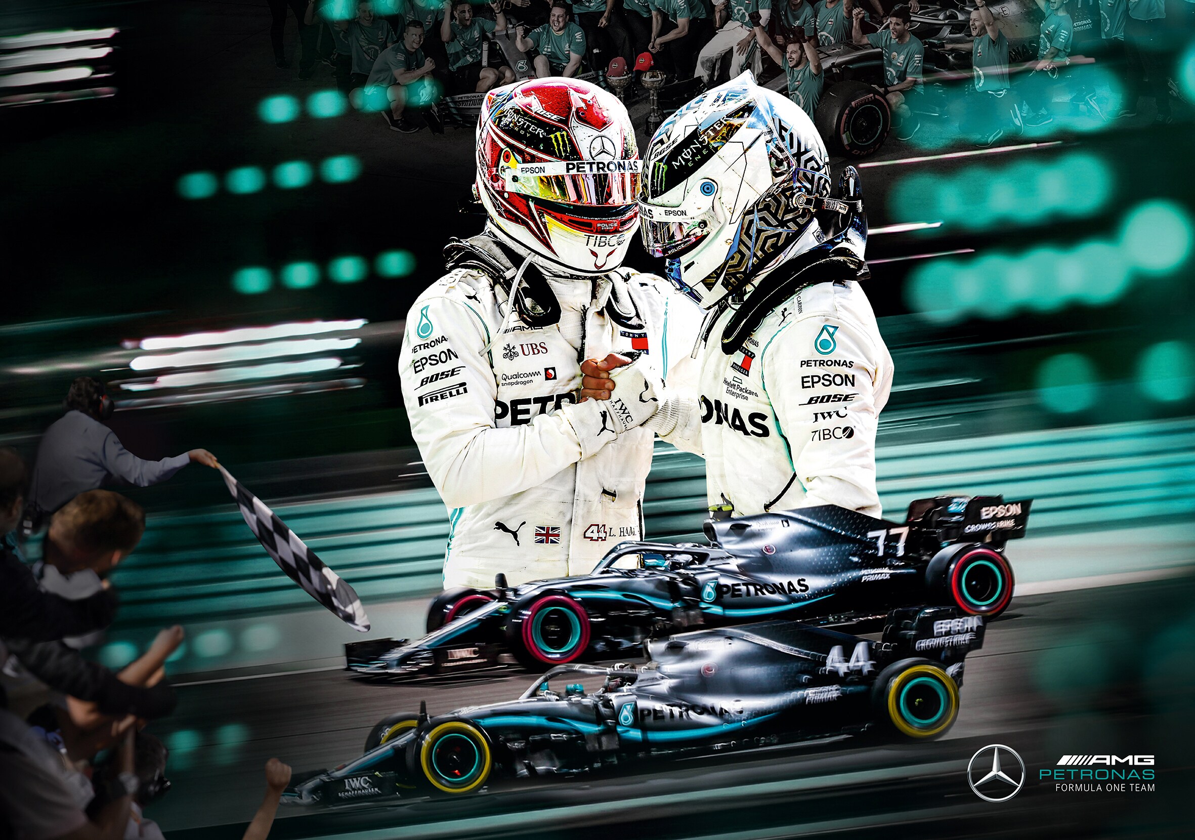 Mercedes Formel 1 Spielepaket: Puzzle + Top Trumps Kartenspiel + Sammler-Münze für Motorsport-Fans
