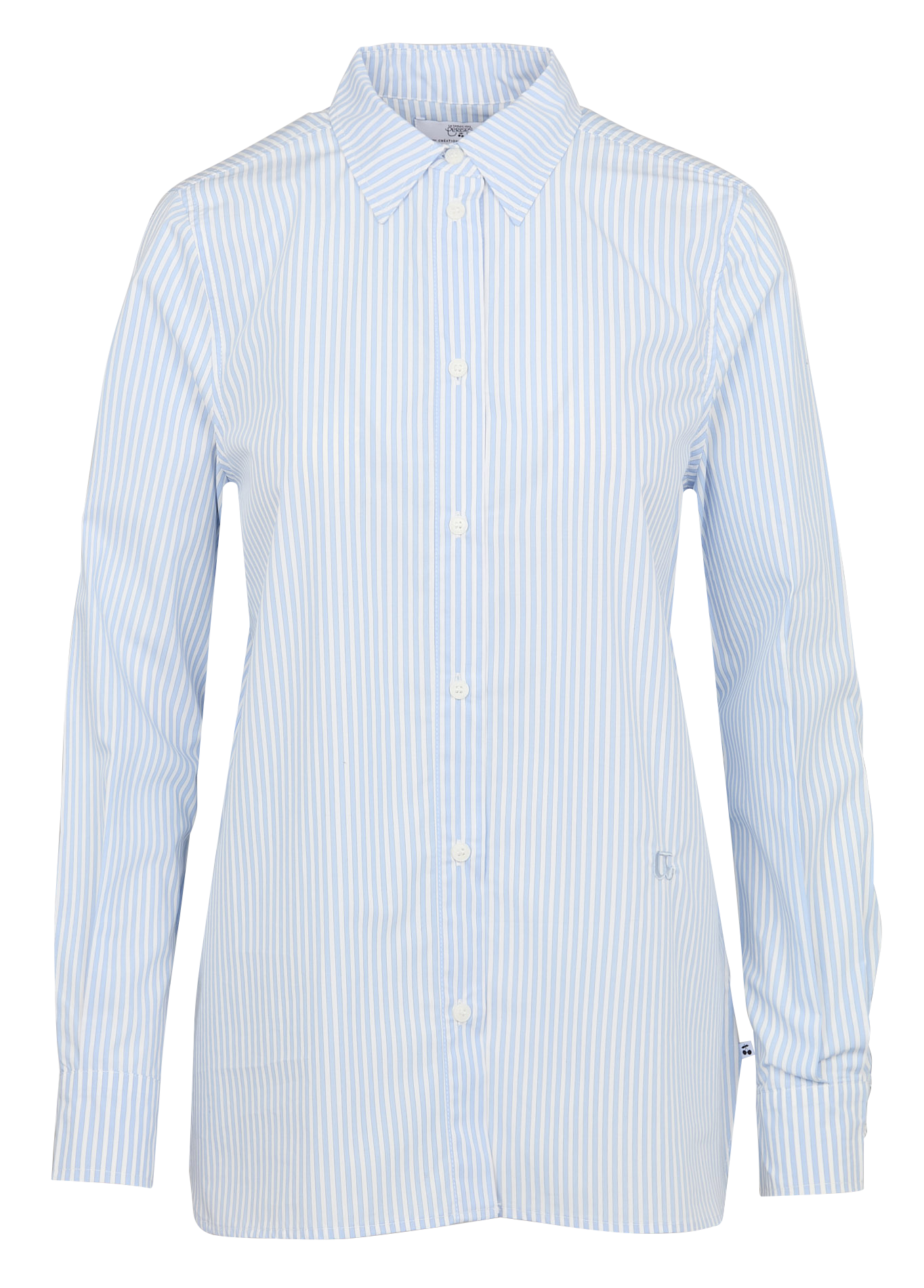 JAMAY - Chemise col classique rayée en coton | Blanc
