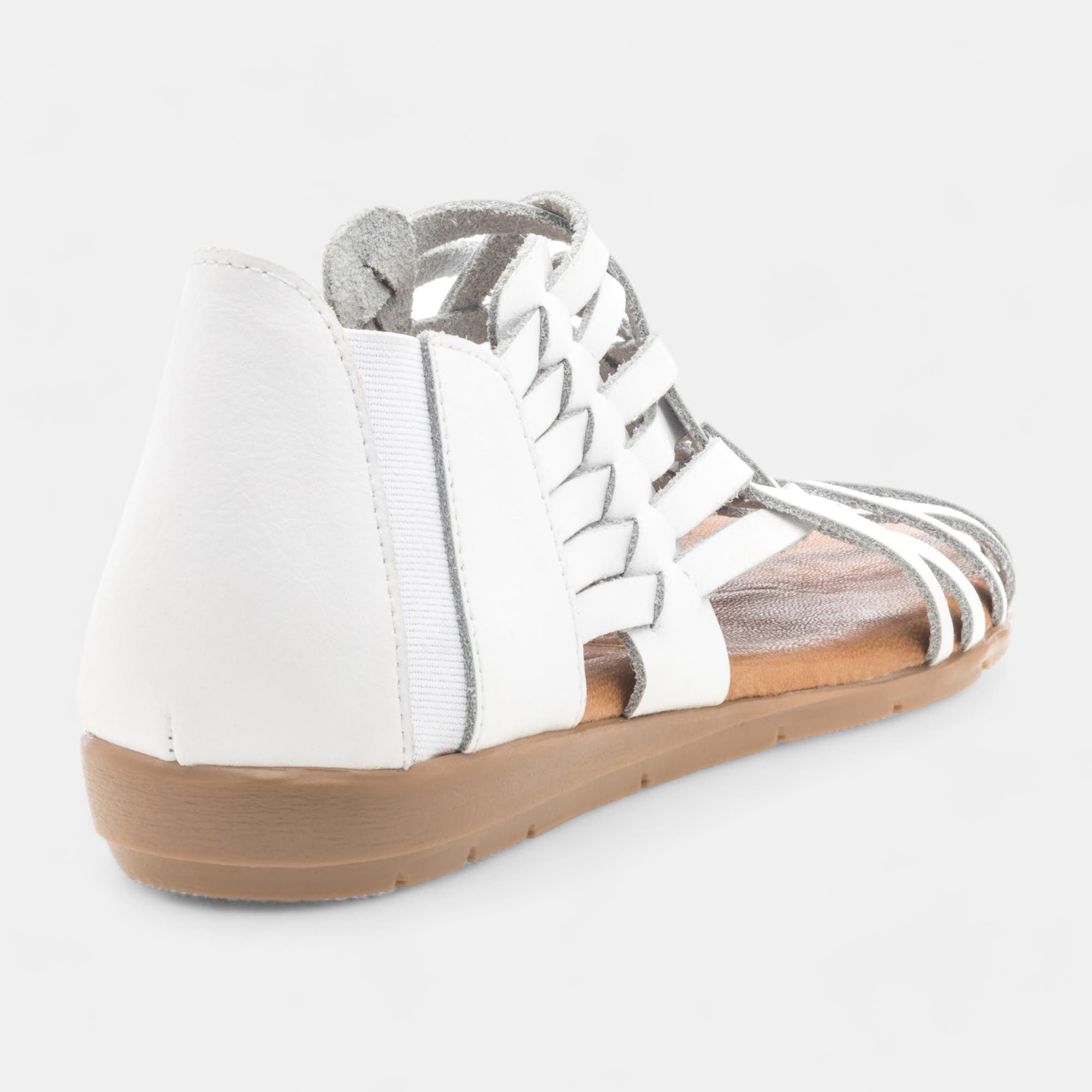 Sandales Femme en cuir blanc