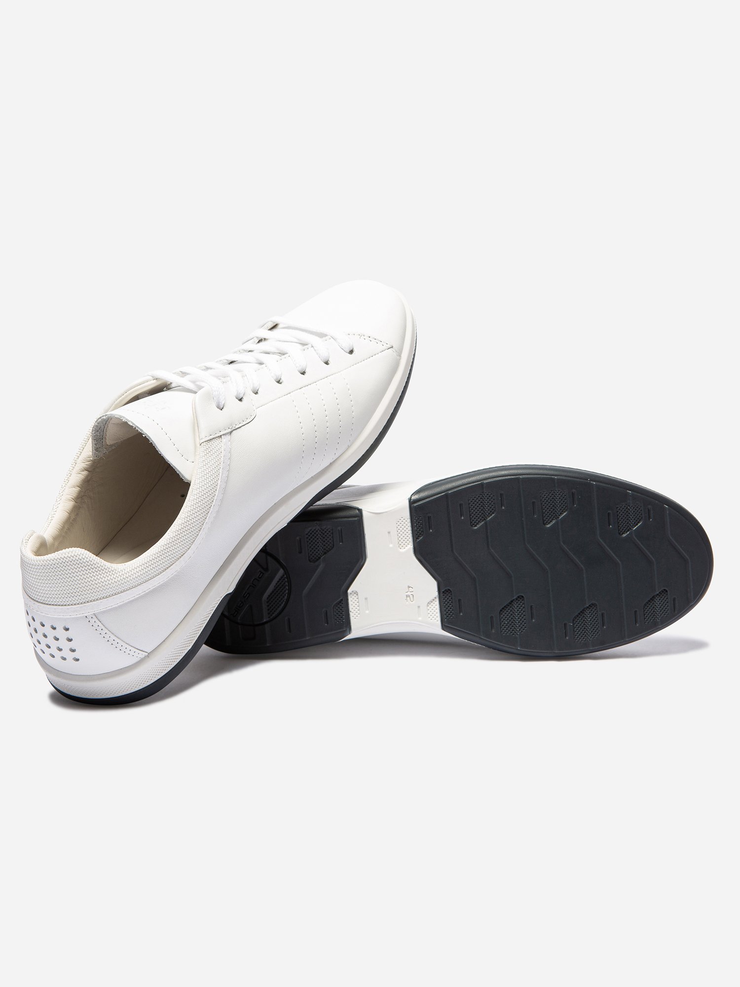 Tennis Homme Confort Cuir Blanc