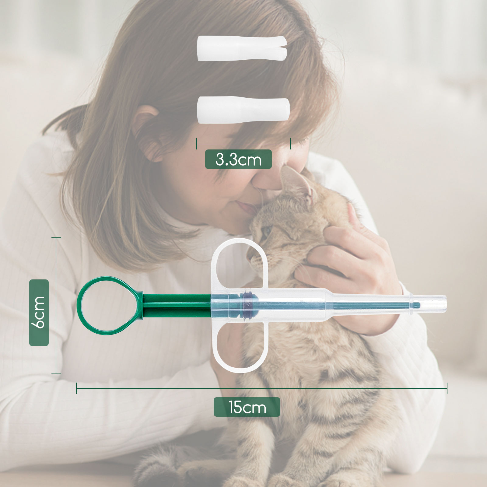 Nobleza - Conjunto de 9 peças de alimentadores dispensadores para animais de estimação, seringa de silicone com ponta macia, ideal para filhotes de cães e gatos de pequeno porte.