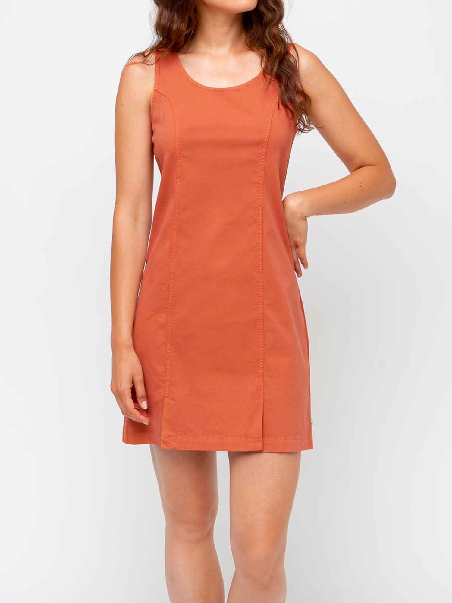 Robe Femme Sans Manches Coton Biologique Marron