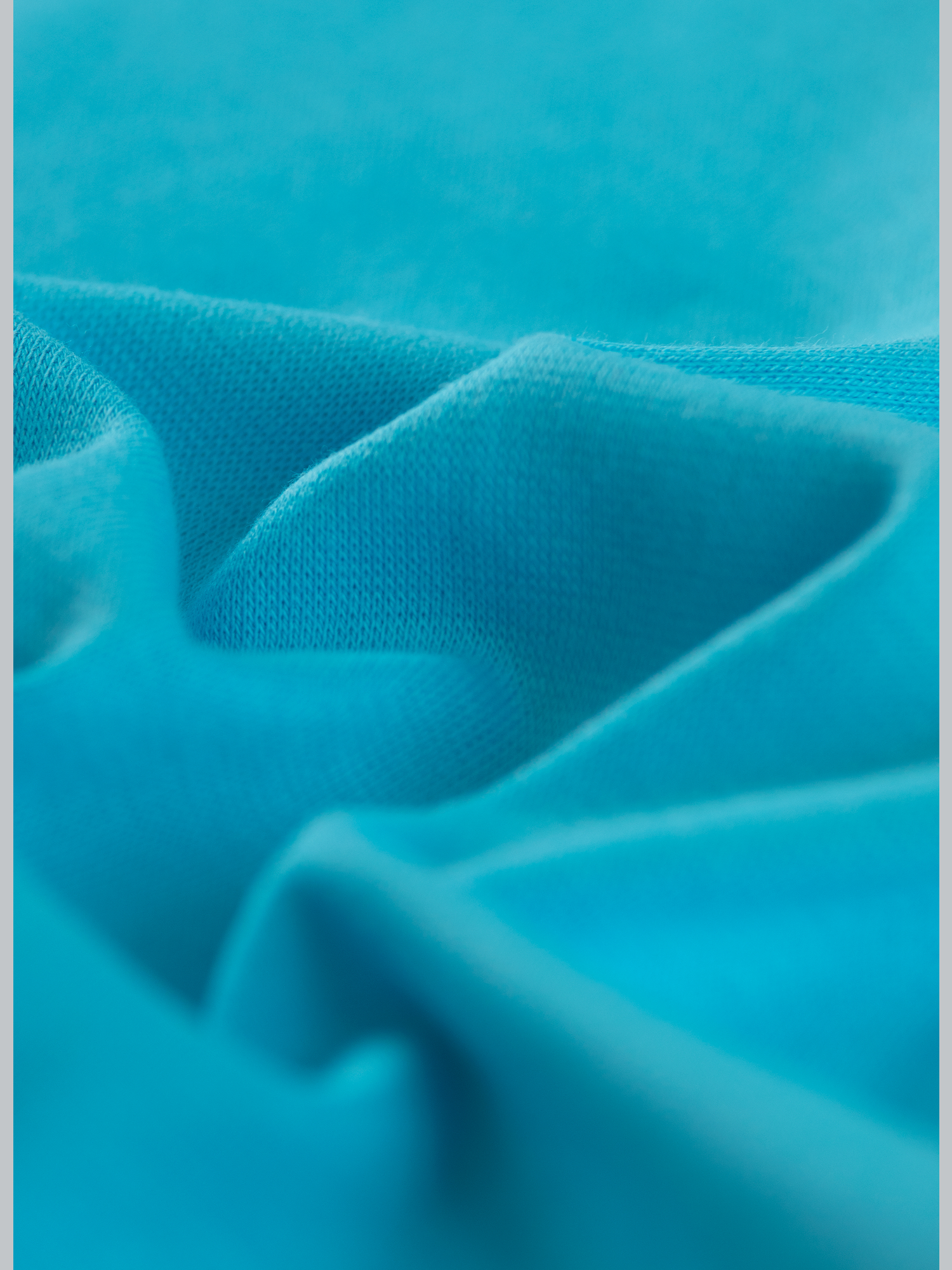 T-Shirt aus Baumwolle/Elastan Azur