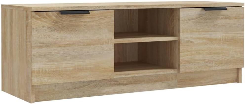 vidaXL TV Schrank Lowboard TV Möbel Tisch Board Sideboard Fernsehschrank Fernsehtisch HiFi-Schrank Sonoma-Eiche 102x35x36,5cm Holzwerkstoff VL6925975