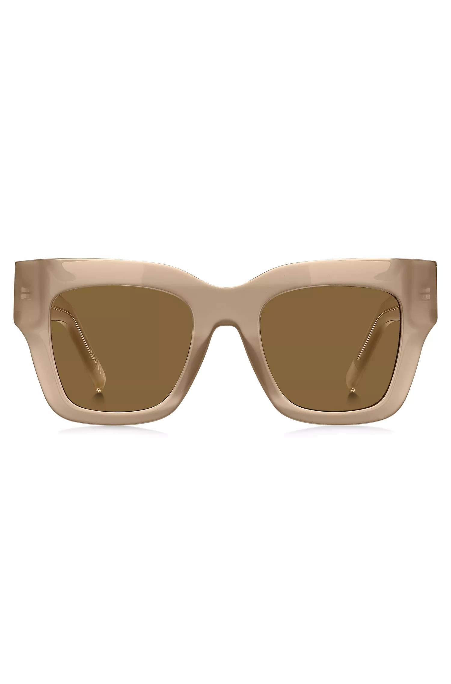 Óculos de sol BOSS Black-Opal em bioacetato com detalhes exclusivos.