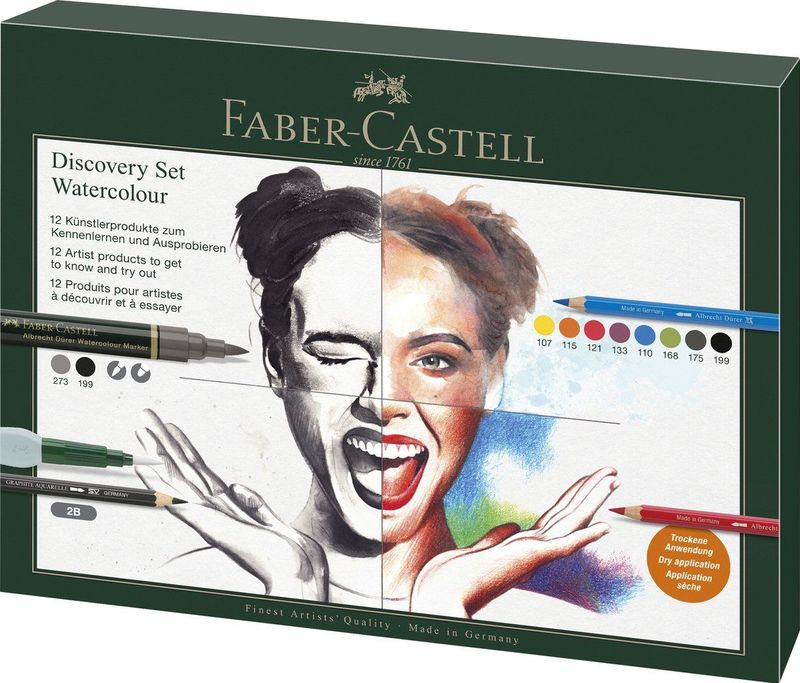 Faber-Castell - Discovery Set Albrecht Durer - Aquarel Kleurpotloden en Markers - 12 Stuks