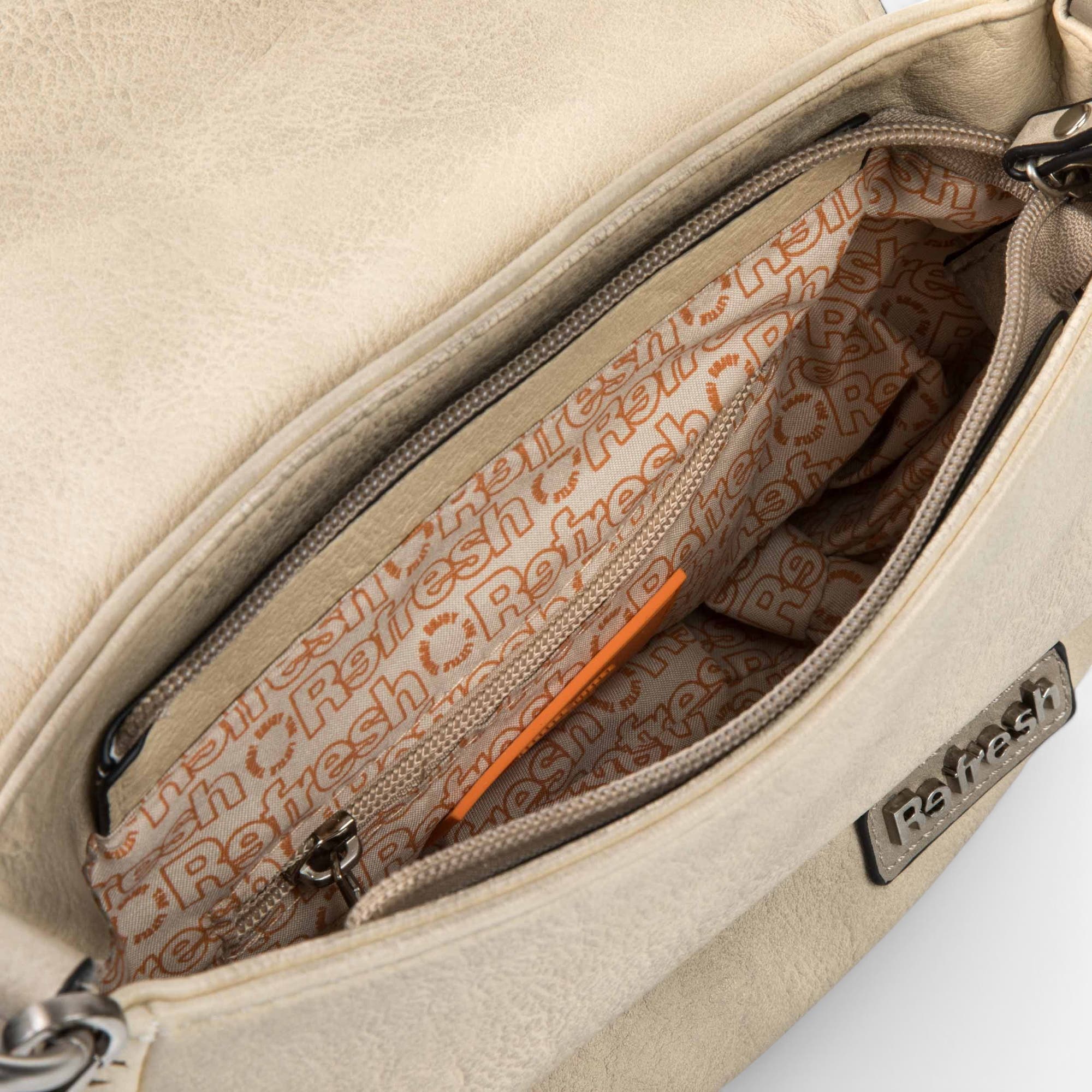 Sac bandoulière beige