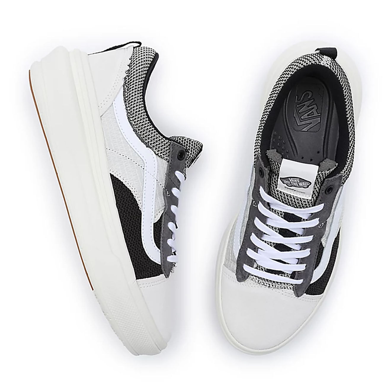 Vans Sneakers en Cuir & Textile Old Skool Overt Plus CC blanc/noir