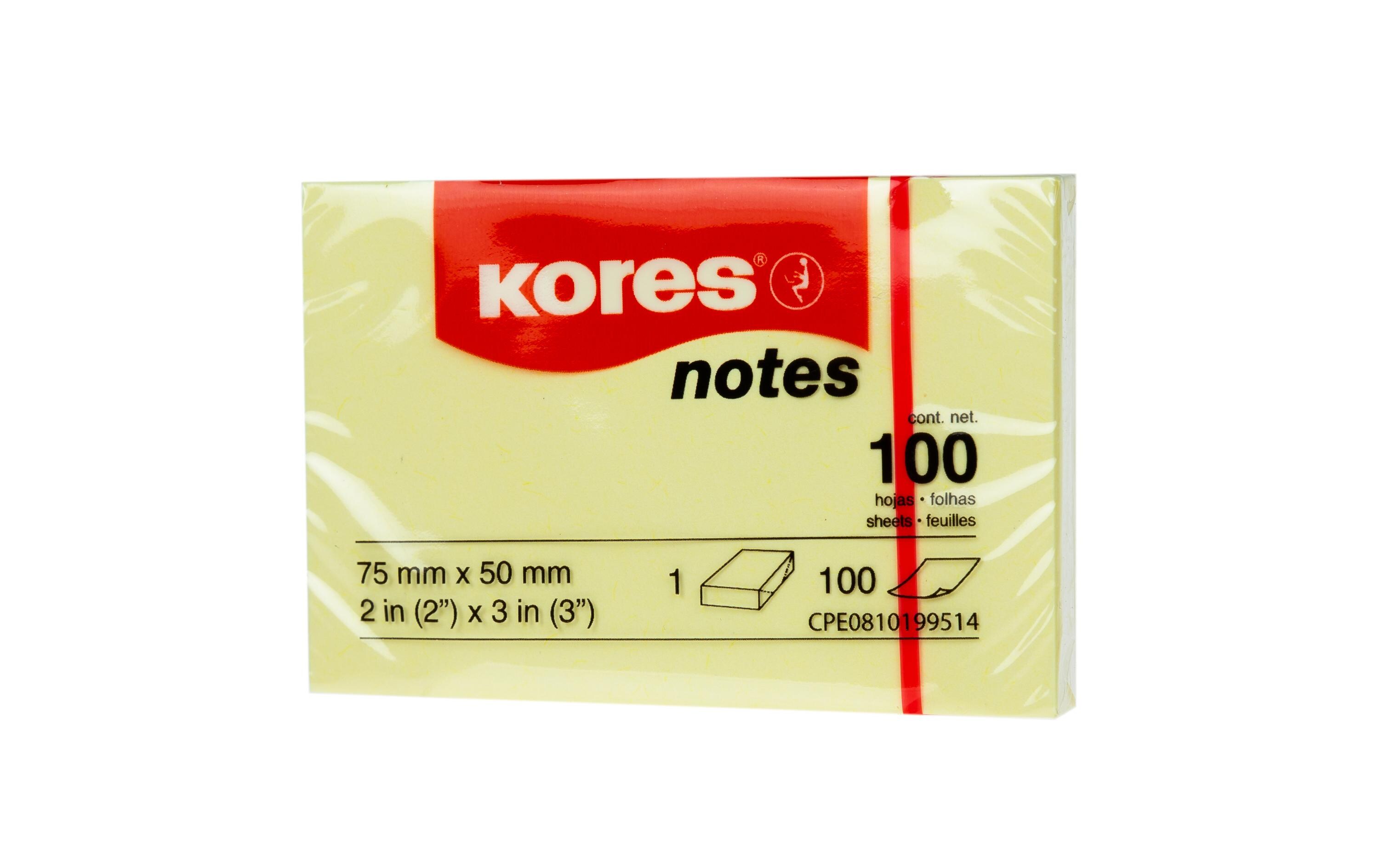 Notizzettel 5075, 5 x 7.5 cm, 12 Blöcke, GelbSelbstklebende und wiederablösbare Haftnotizen