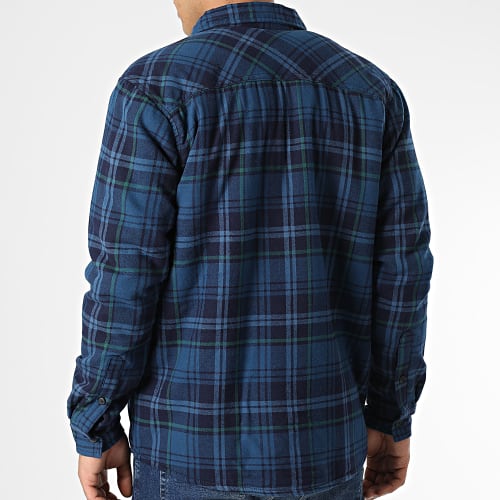 Surchemise A Carreaux Kotka Bleu Marine Bleu Clair