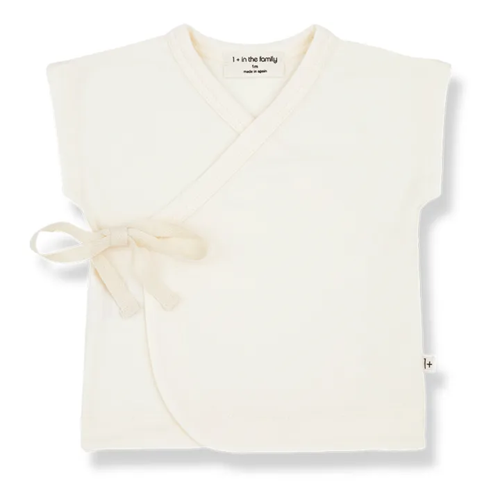 1+ in the family Gilet Mel Cache-Cœur Coton Bio | Ecru