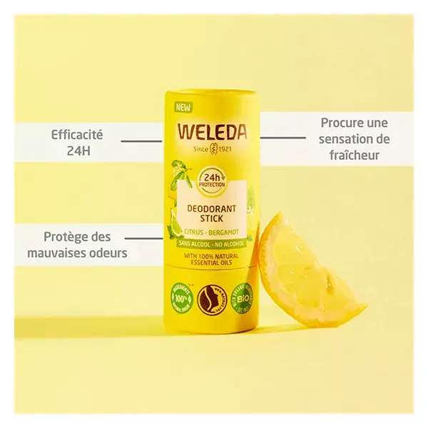 Desodorante em bastão Weleda Citrus Bergamot 50g