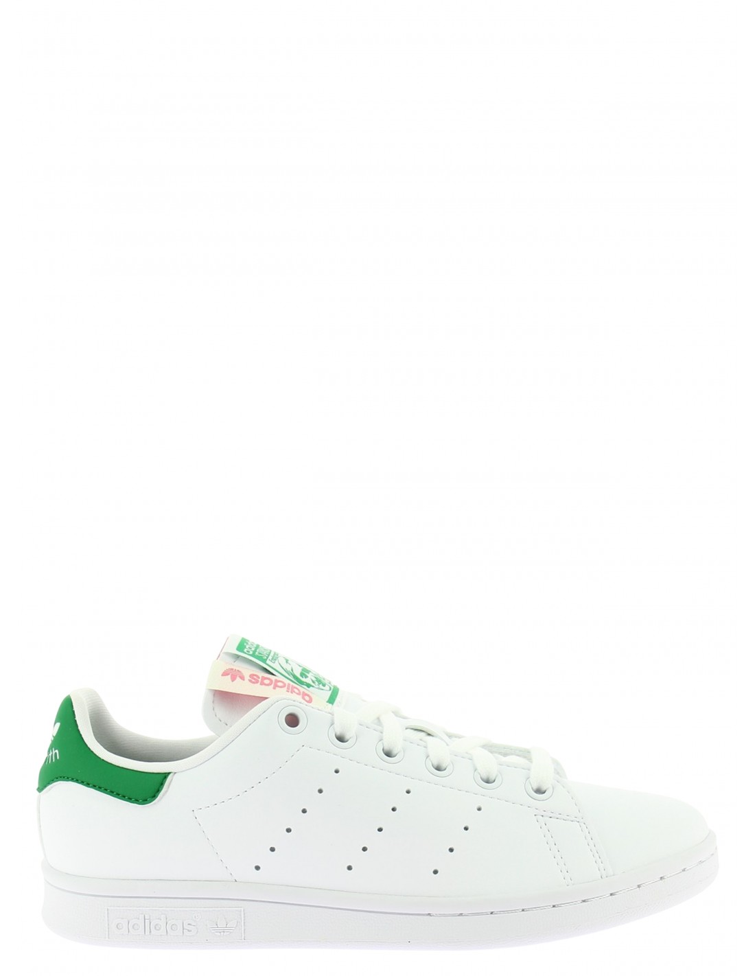 adidas sneakers femme stan smith vegan blanc vert rose