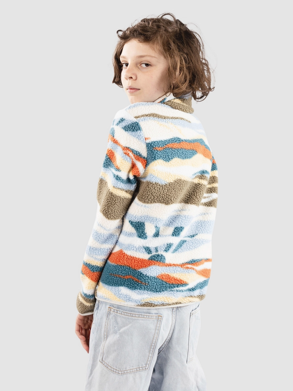 Columbia Helvetia II Printed Half Snap Kids Zip Hoodi chalk rogue valley