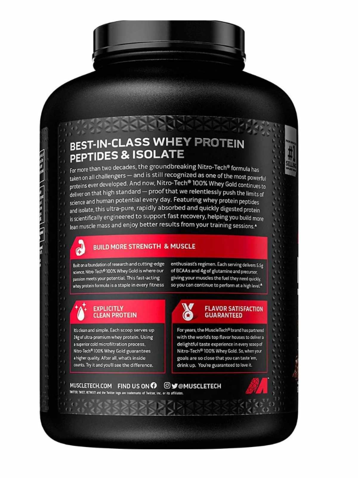 MuscleTech Nitro-Tech 100% Whey Gold 908 kg