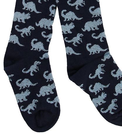 Minymo Strumpfhosen - Navy m. Dinosauriern