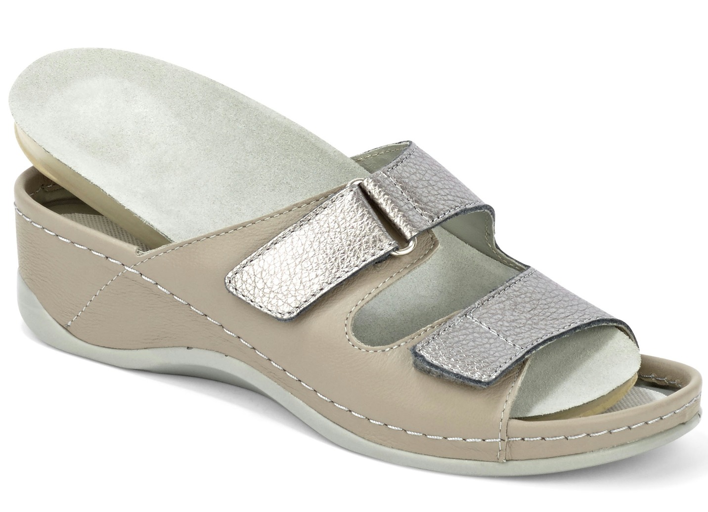 Mubb Pantolette mit Leder-Memory-Fußbett