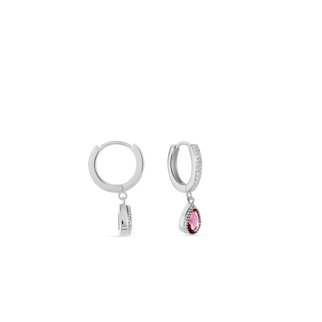Creoles Jerusha Argent Blanc Oxydes De Zirconium