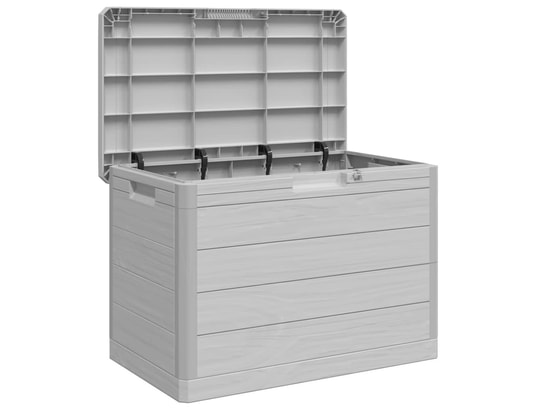 VIDAXL - Coffre Boîte à coussins d'extérieur gris 77,5x44,5x53 cm polypropyl...