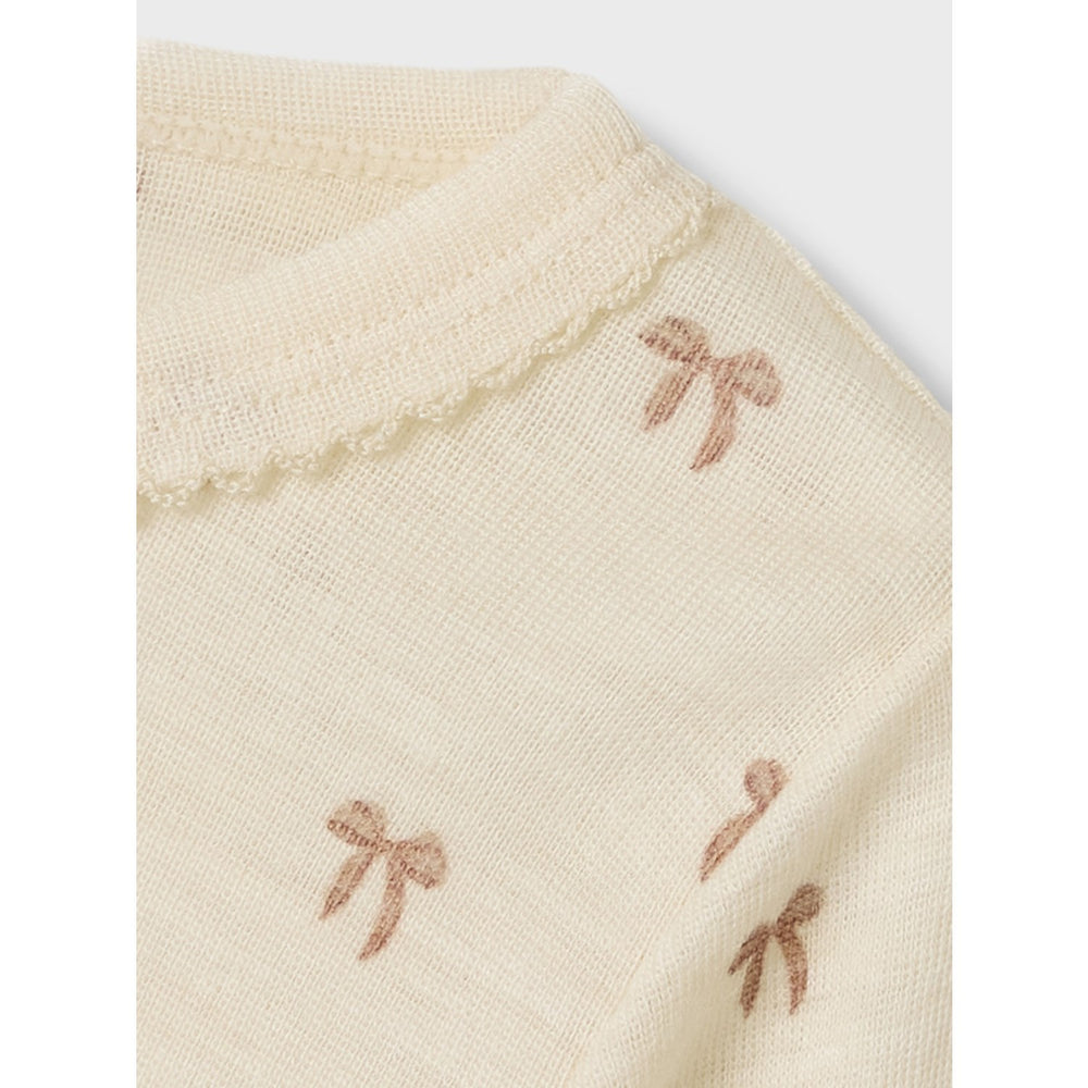 Køb Lil'Atelier Turtledove Melange Nmfnalu Wo/Mo Ls Slim Top Lil
