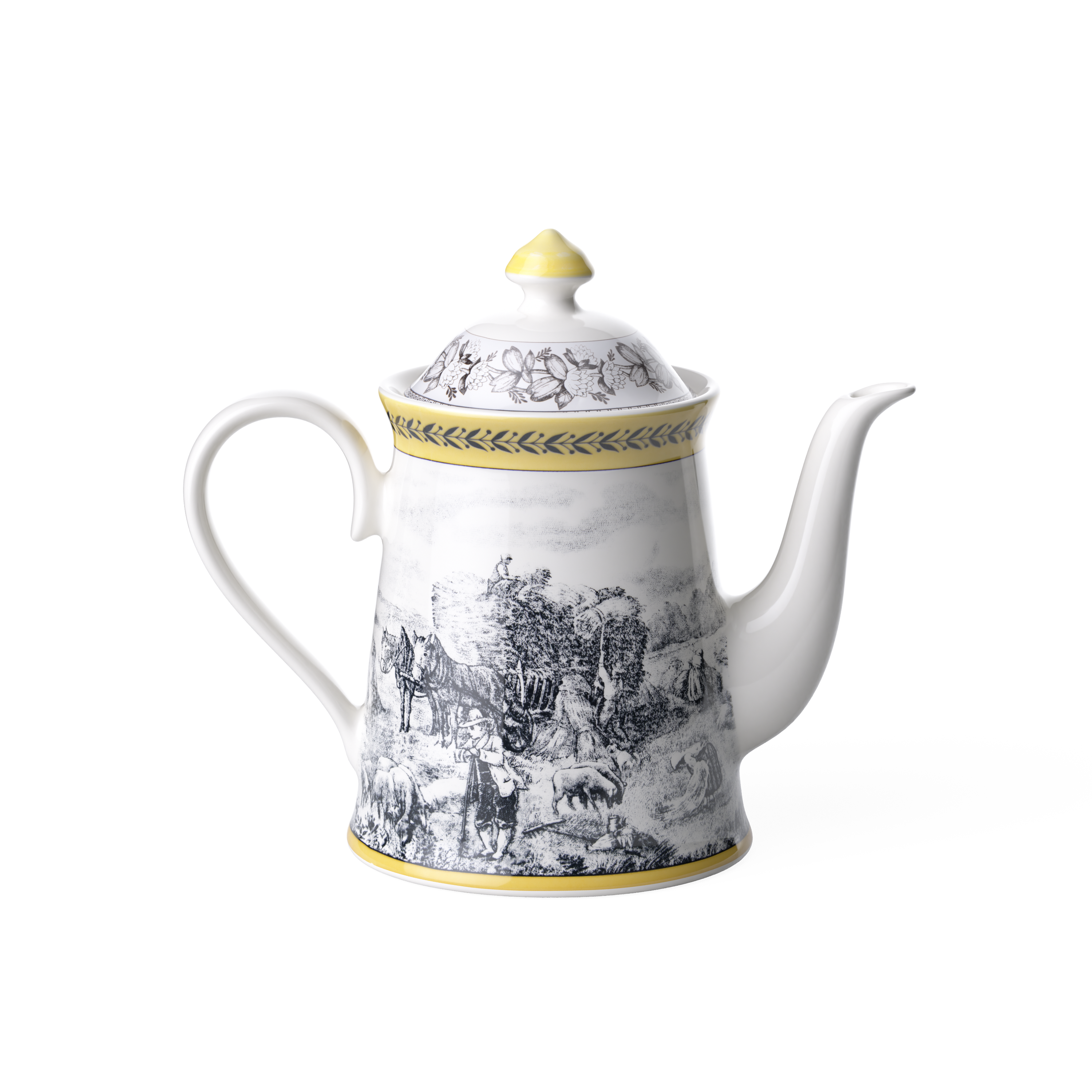 Audun Coffee pot Multi-colored, 37.2 oz, Premium Porcelain