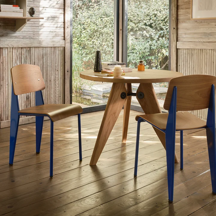Vitra - Prouvé Standard Stuhl, Eiche natur / Blé Vert (Filzgleiter)