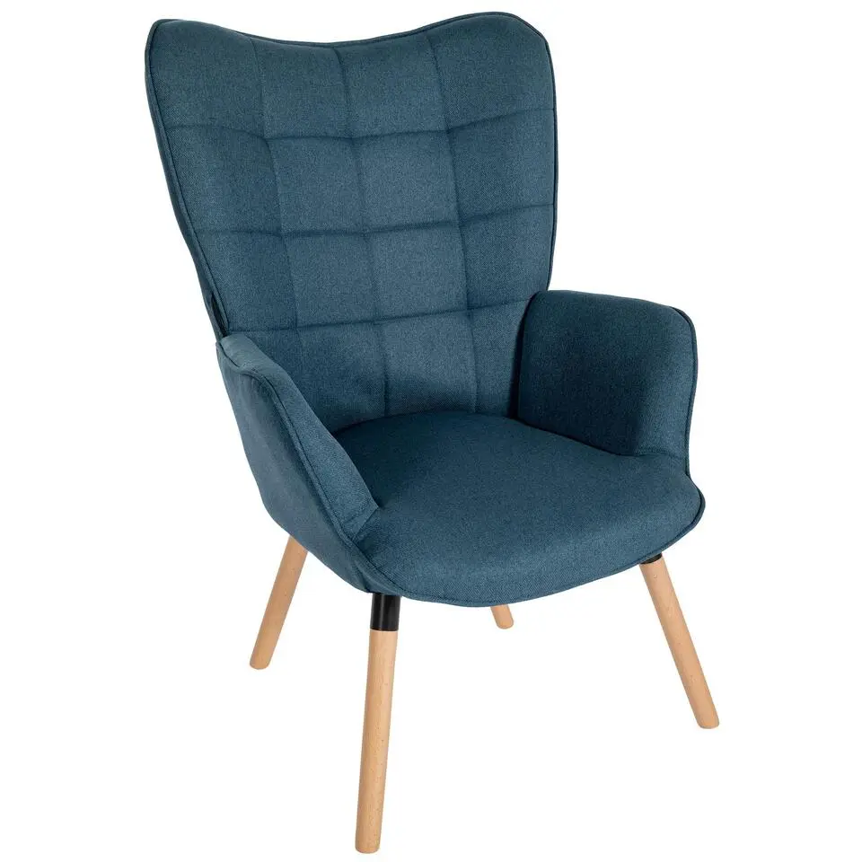 CLP Fauteuil Garding natura Frame - Stof - blauw