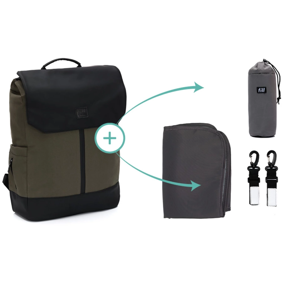 Fillikid Wickelrucksack Osaka khaki