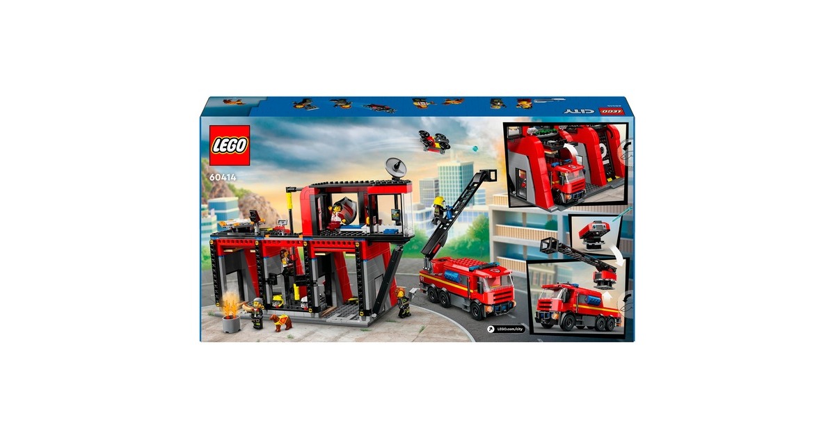 LEGOCity - Brandweerkazerne en brandweerauto Constructiespeelgoed  (60414)
