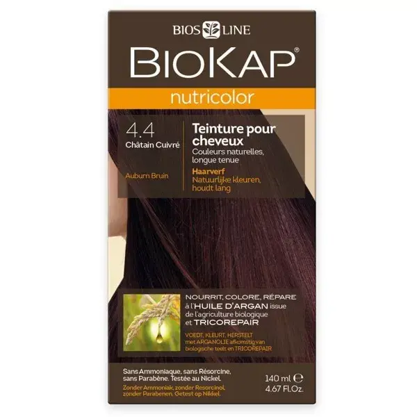Biokap Nutricolor Tinta para Cabelo 4.4 Castanho Acobreado 140ml