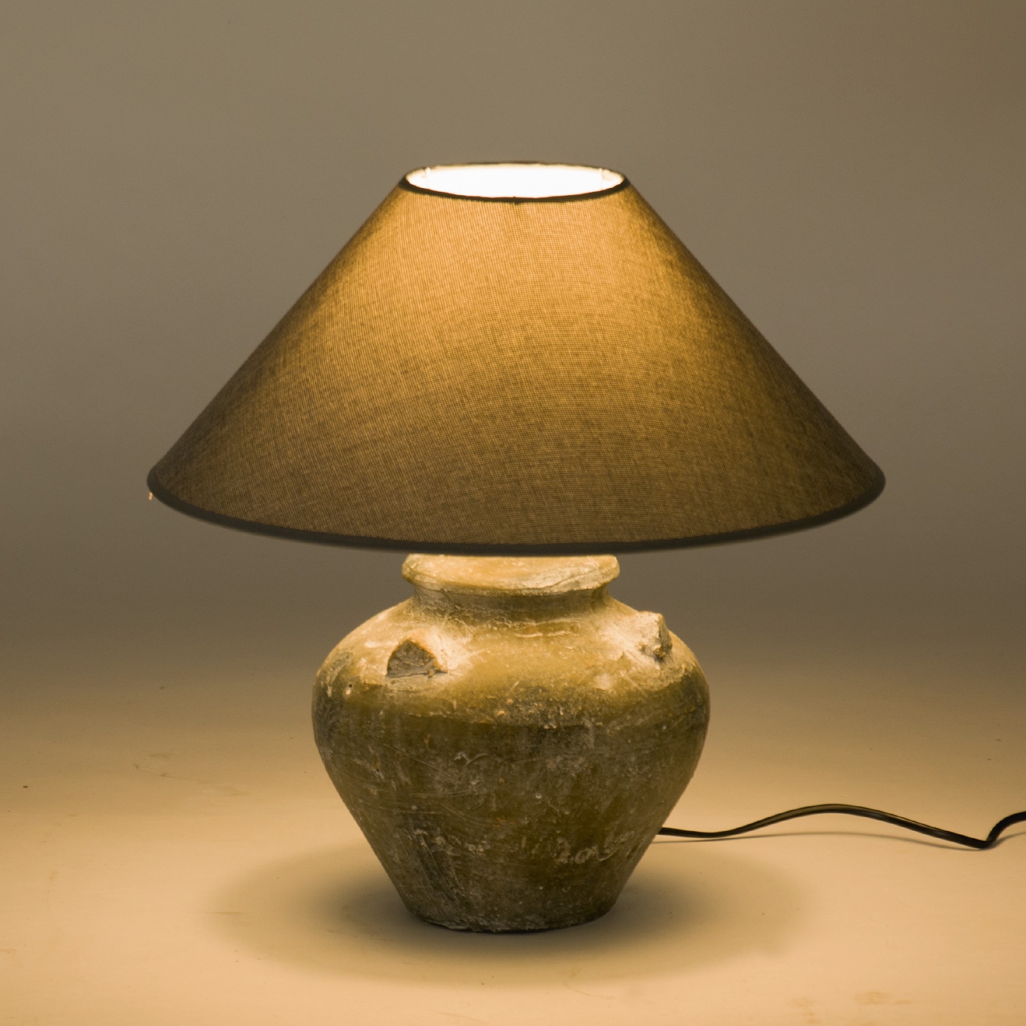 Tischlampe 'Moeven', grau, Ø 32 cm, H 43 cm von fischer's lagerhaus