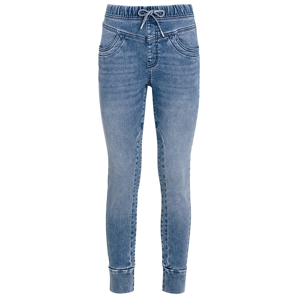 Gina Damen Jeggings mit Elastikbund hellblau