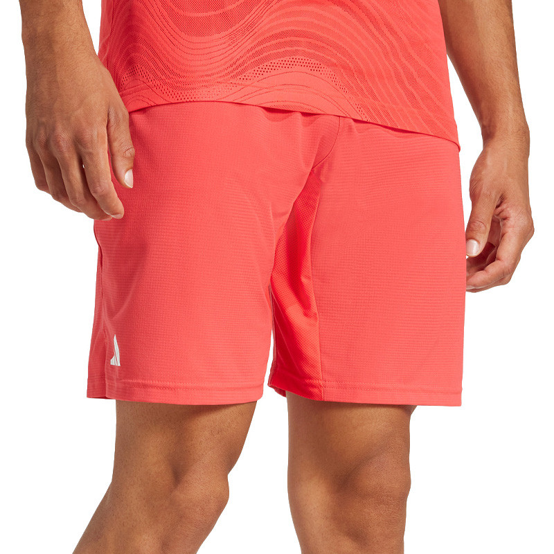 Short de tennis homme Adidas Ergo 7 rouge Fluo Zverev Open d'Australie