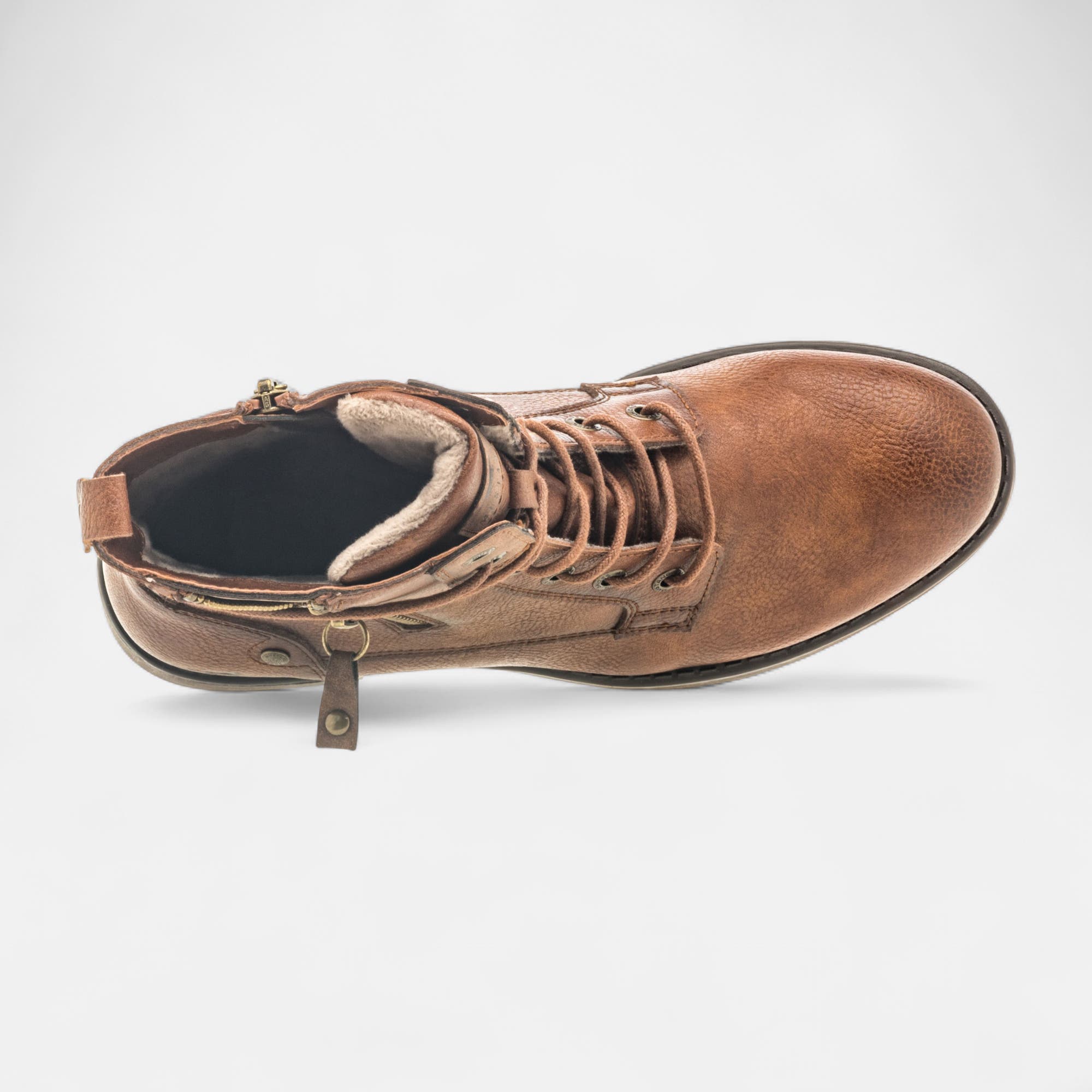 Bottines à lacets Femme cognac