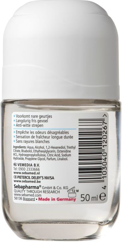 Sebamed - Fresh Deodorant Roller - 48 Uur Bescherming - Huidneutraal - 0% Aluminiumzouten