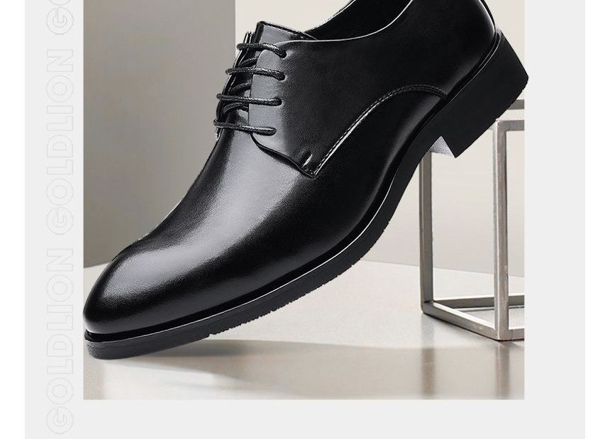 MISTER DUO - Puntige veterschoenen van imitatieleer