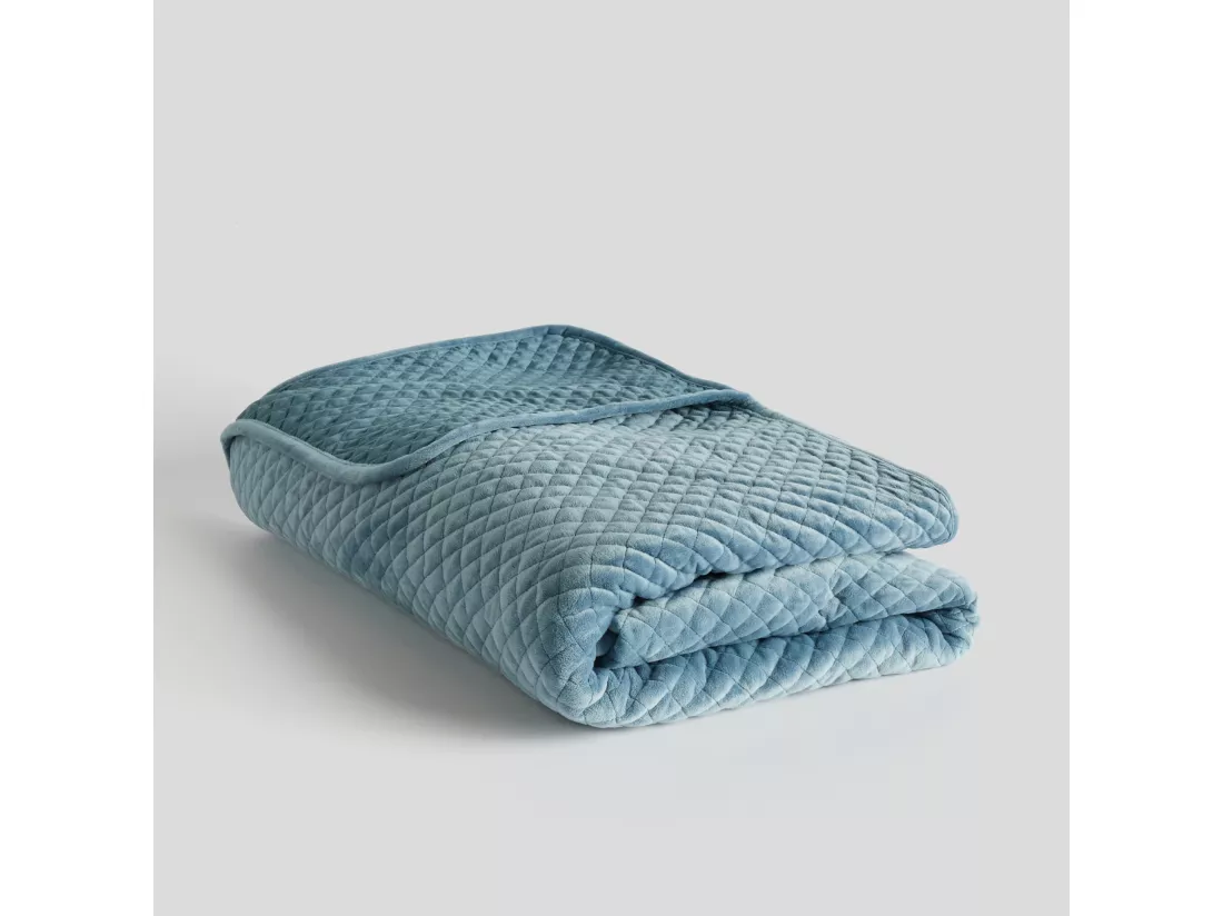 Jeté de lit Élégance Bleu Clair Polyester 200x220